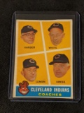1960 Topps Cleveland Indians Coaches Harder/White/Lemon/Kress