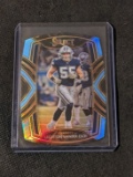 2021 Panini Select Football #232 Leighton Vander Esch Light Blue Die Cut Prizm