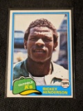 1981 Topps #261 RICKEY HENDERSON card! A'S