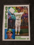 2019 TOPPS RICKEY HENDERSON SILVER PACK 1984 MOJO REFRACTOR #T84-22