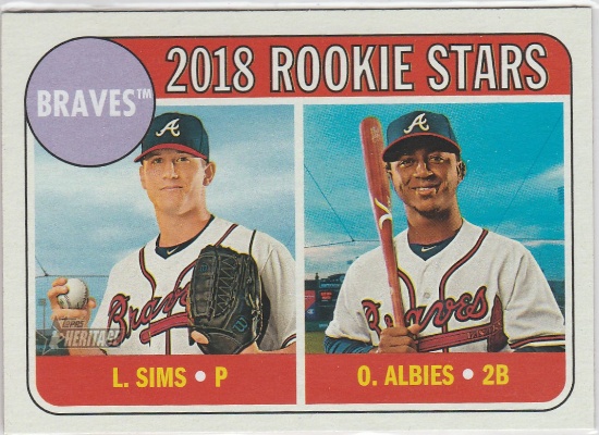 OZZIE ALBIES/LUCAS SIMS RC 2018 TOPPS #331