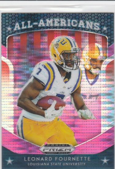 LEONARD FOURNETTE 2019 PINK PULSAR PRIZM DRAFT PICKS, ALL-AMERICAN #70