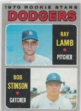 RAY LAMB/BOB STINSON DODGERS ROOKIE STARS 1970 TOPPS #131