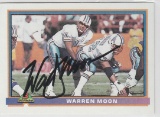 WARREN MOON AUTOGRAPHED CARD WITH COA