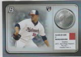 MACKENZIE GORE RC 2022 BOWMAN PLATINUM, MINTED IN MERIT INSERT #MM-18