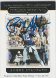 ROGER STAUBACH AUTOGRAPHED CARD WITH COA