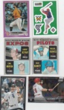 6 MLB CARDS (JUAN GONZALEZ STICKERS CARD UD CHECKLIST, 2 1970 ROOKIE STARS CARDS, A RC & 2 MORE)