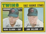 RON CLARK/JIM OLLOM 1967 TOPPS, TWINS ROOKIE STARS #137