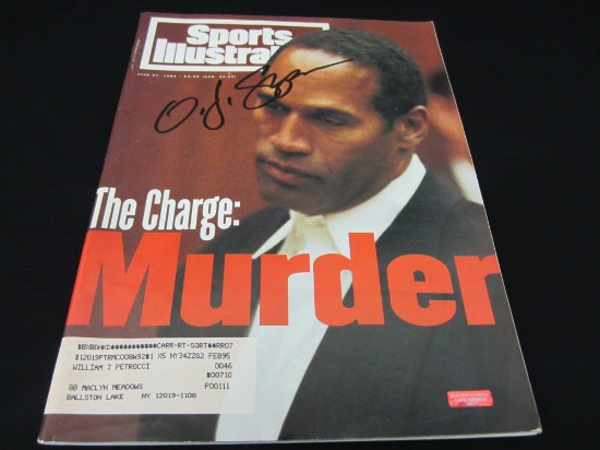O.J. SIMPSON SIGNED AUTOGRAPHED PHOTO WITH RED CARPET AUTHENTICS CERTIFICATION