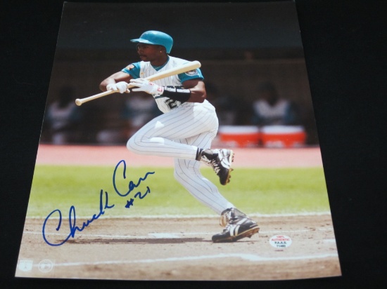 CHUCK CARR SIGNED AUTOGRAPHED PHOTO WITH PAAS CERTIFICATE OF AUTHENTICITY