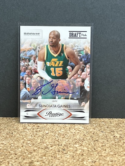 Sundiata Gaines 2009 Panini Prestige Autographed Rookie Draft Picks Utah Jazz # 255 478/699