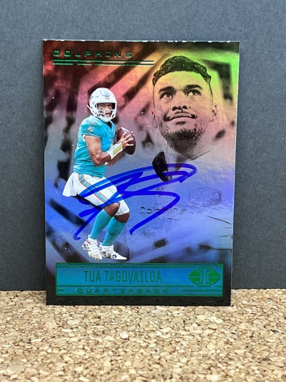 Tua Tagovailoa Signed 2021 Panini Illusions Miami Dolphins # 55 With COA