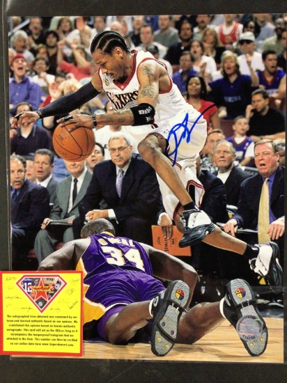 Allen Iverson Philadelphia 76ers autographed 8x10 with Coa