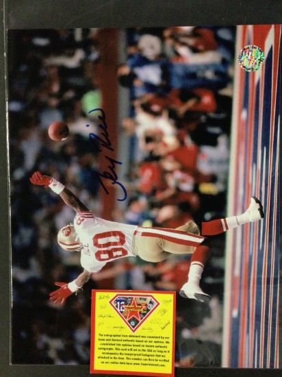 Jerry Rice San Francisco 49ers autographed 8x10 with Coa