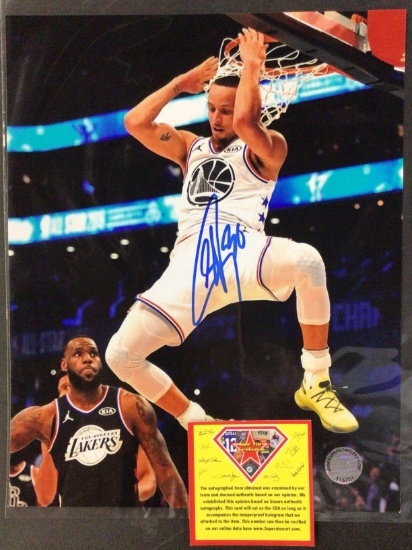 Stephen Curry Golden State Warriors autographed 8x10 with Coa