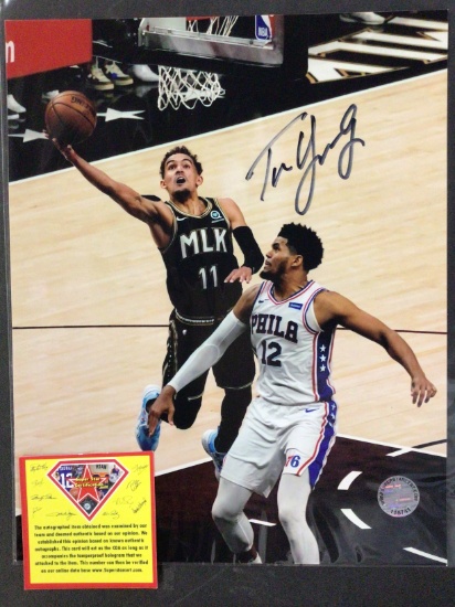 Trae Young Atlanta Hawks autographed 8x10 with Coa