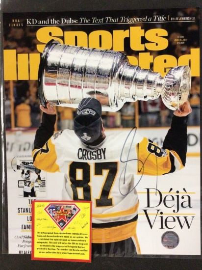 Sydney Crosby Pittsburg Penguins autographed 8x10 with coa