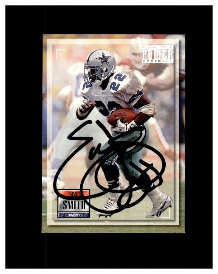 Emmitt Smith Signed/AUTO Card w/ COA
