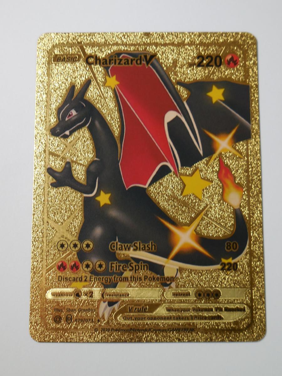 2020 POKEMON CHARIZARD V CUSTOM GOLD FOIL ART | Proxibid