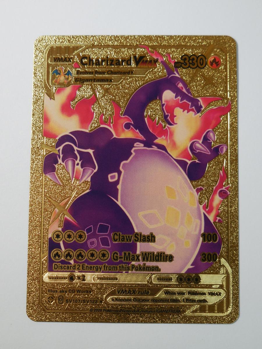 2020 POKEMON CHARIZARD VMAX CUSTOM GOLD FOIL ART | Proxibid