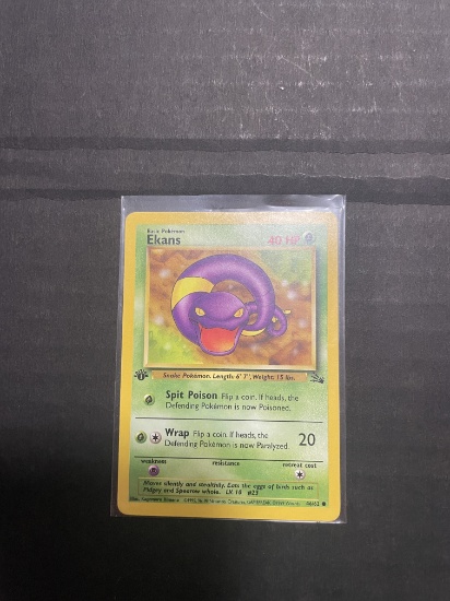 1999 Pokemon Ekans (46) Fossil Card 1st edition card