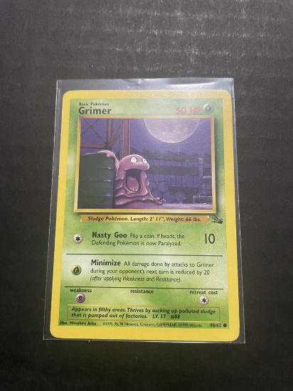 1999 Pokemon Card- Grimer 48/62 Fossil Card