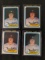 x 4 card lot all being 1981 Fleer Set-Break #140 Fernando Valenzuela cards
