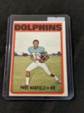1972 Topps Paul Warfield Miami Dolphins #167 Vintage football card
