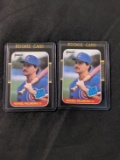 x 2 card lot both being 1987 Donruss Rated Rookie #43 Rafael Palmeiro RC's