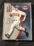 2001/2499 SP 2001 E-X Atlanta Braves Baseball Card Refractor  Parallel Insert SP #104 Marcus Giles