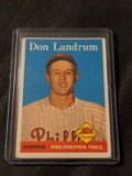 1958 Topps Don Landrum RC Philadelphia Phillies #291