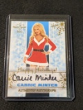 Carrie Minter Autographed 2011 Bench Warmer Holiday  #4 Trading Card