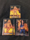 x 3 card 2002 Bench Warmer chromium SP hotties lot; Amy Weber/Lisa Ligon/Pamela Paulshock