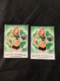 x 2 card lot both being BenchWarmer 2012 Brande Roderick Palms Casino Cops 4 Kids Commemorative's