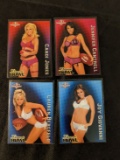 x 4 card 2005 Bench Warmer Lingerie Bowl lot; Lauren Bergfeld/Joy Giovanni/Jennifer Cantrell/C Jones