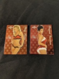 x 2 card lot 2003 Bench Warmer's Holiday Foil cards; Raquel Gardner/ Shay Veasy