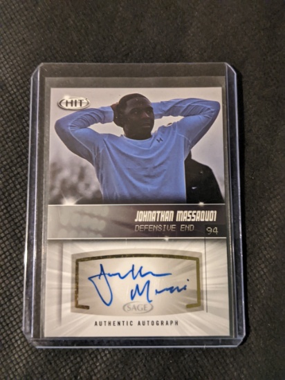 JOHNATHAN MASSAQUOI NCAA Troy 2012 SAGE HIT RC Rookie Auto Autograph #A94 Card