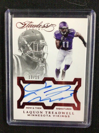 2016 PANINI FLAWLESS LAQUON TREADWELL AUTOGRAPH SIGNED ROOKIE CARD RC #'D 13/15 SSP VIKINGS