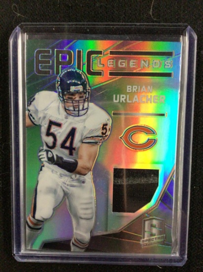 2015 PANINI SPECTRA BRIAN URLACHER GAME USED JERSEY RELIC CARD #'D 35/99 CHICAGO BEARS