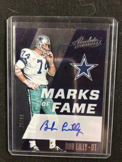 2017 PANINI ABSOLUTE BOB LILLY AUTHENTIC AUTOGRAPH SIGNED MARKS OF FAME COWBOYS HOF BV$$