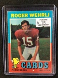 1971 TOPPS FOOTBALL #188 ROGER WEHRLI HALL OF FAMER ROOKIE CARD RC CARDINALS BV $$