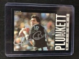 1985 TOPPS FOOTBALL JIM PLUNKETT AUTOGRAPH SIGNED CARD WITH PRO CERT COA PROS COA RAIDERS