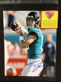 AUTHENTIC TREVOR LAWRENCE AUTOGRAPH SIGNED 8X10 PHOTO JAGUARS SUPER STAR CERTIFICATION COA