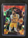 2020-21 PANINI SELECT ANTHONY DAVIS RED WHITE ORANGE FLASH PRIZM SSP LOS ANGELES LAKERS