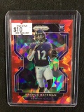 2021 PANINI PRIZM RASHOD BATEMAN RED CRACKED ICE PRIZM ROOKIE CARD RC BALTIMORE RAVENS