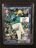 2019 BOWMAN TOPPS HOLIDAY JUSTUS SHEFFIELD ROOKIE CARD RC MARINERS #'D 02/50