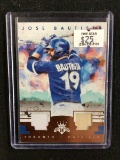 2016 PANINI DONRUSS DIAMOND KINGS JOSE BAUTISTA DUAL GAME USED JERSEY CARD #'D 02/10 SSP