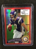 2011 TOPPS CHROME CHRISTIAN PONDER RED REFRACTOR ROOKIE CARD RC #'D 17/25 VIKINGS