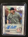 2020 BOWMAN CHROME MEGA BOX T.J. SIKKEMA MOJO REFRACTOR AUTOGRAPH CARD NEW YORK YANKEES