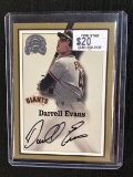 2000 FLEER GREATS OF THE GAME DARRELL EVANS AUTHENTIC AUTOGRAPH SIGNED CARD GIANTS